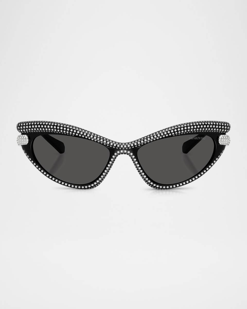 SK6038 Cat-Eye Embellished Sunglasses